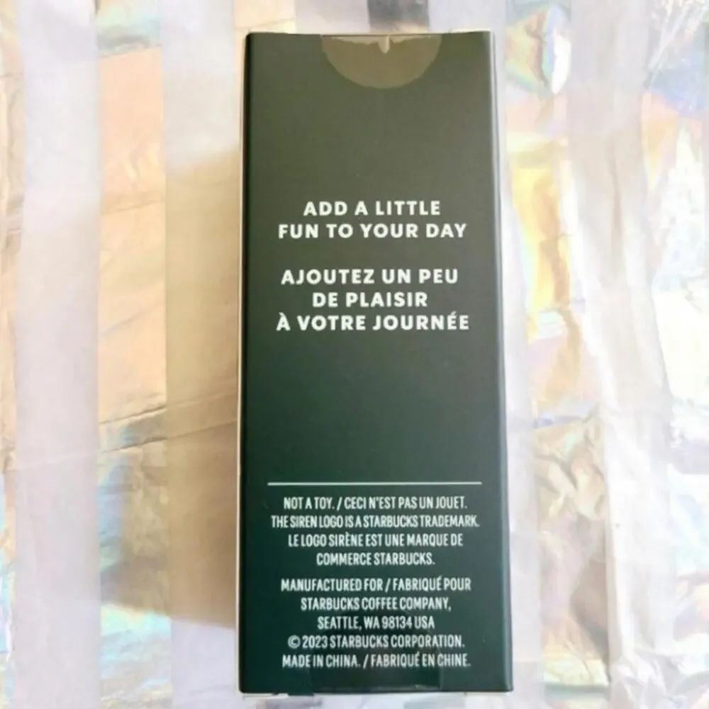 🆕 STARBUCKS Halloween Oil Slick Metallic Rainbow Stud Venti Key Chain Ornament